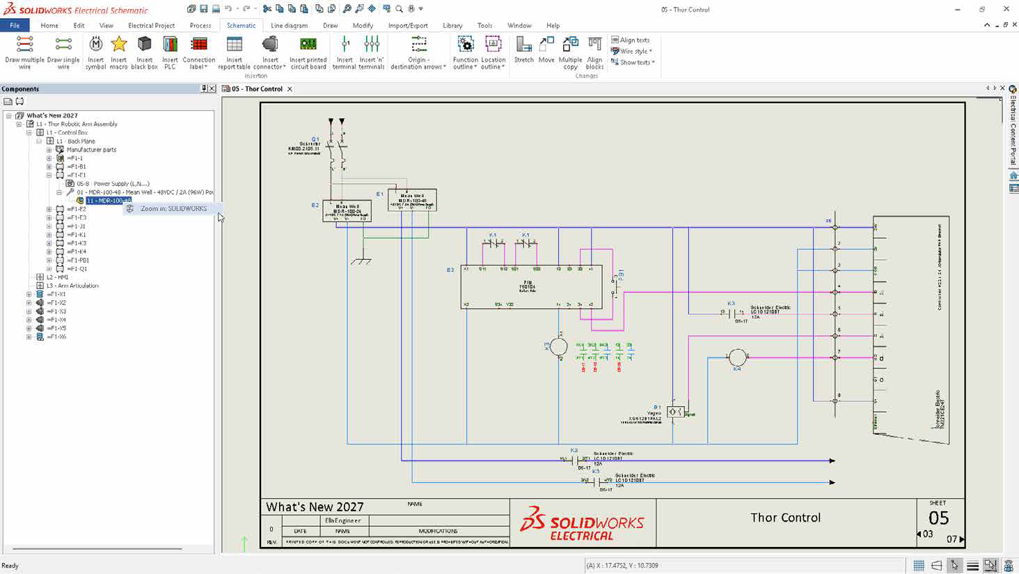 SOLIDWORKS® 2027 新增功能—ELECTRICAL